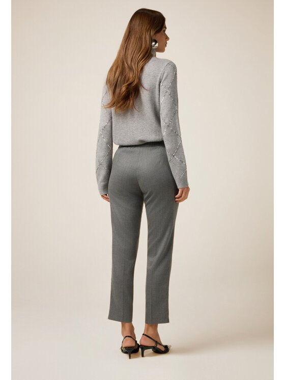 Oltre Oltre Pantaloni di tessuto P030R309193N0S3 Grigio Regular Fit