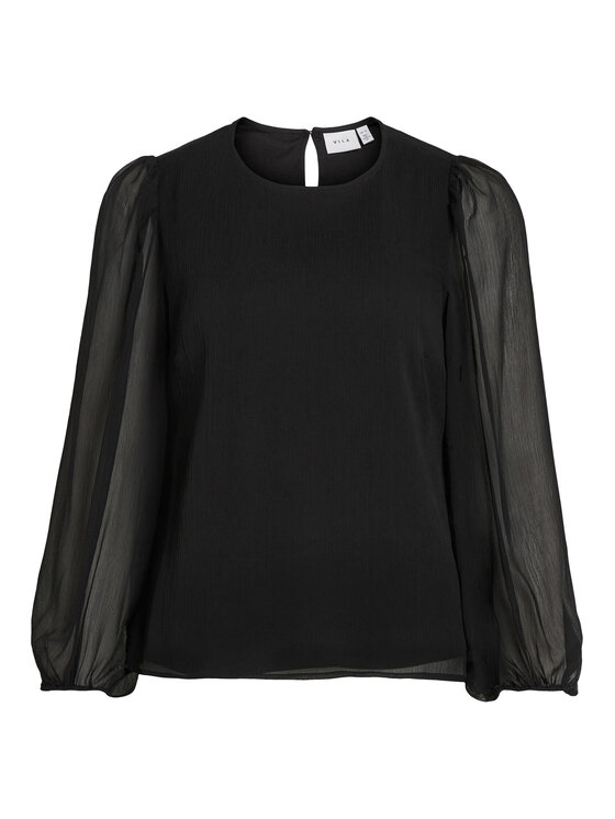 Vila Vila Bluse Falia 14084606 Schwarz Regular Fit