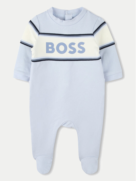 BOSS Boss Kojenecké dupačky J51064 Světle modrá
