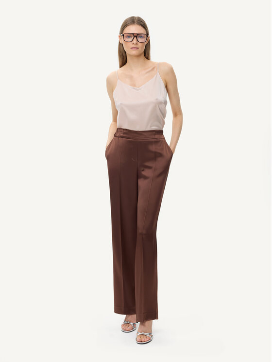 KMX Studio KMX Studio Spodnie materiałowe 809960005 Brązowy Straight Fit