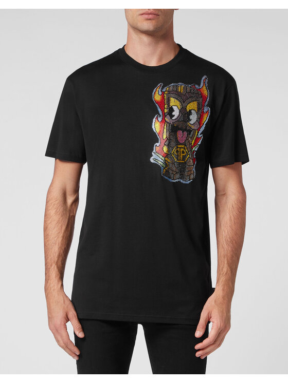 PHILIPP PLEIN PHILIPP PLEIN T-Shirt 1143 Czarny Regular Fit