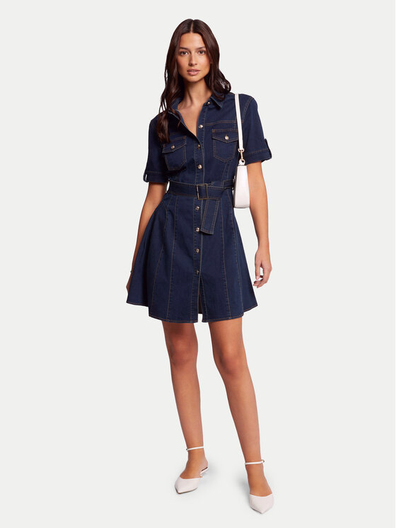 Morgan Morgan Sukienka jeansowa 241-RIXES Granatowy Regular Fit