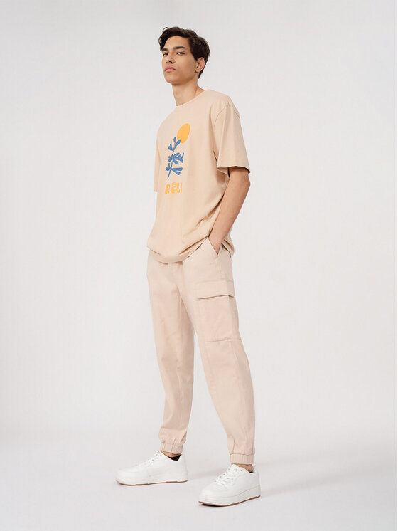 Outhorn Outhorn Dressipüksid OTHSS23TTROM198 Beež Regular Fit