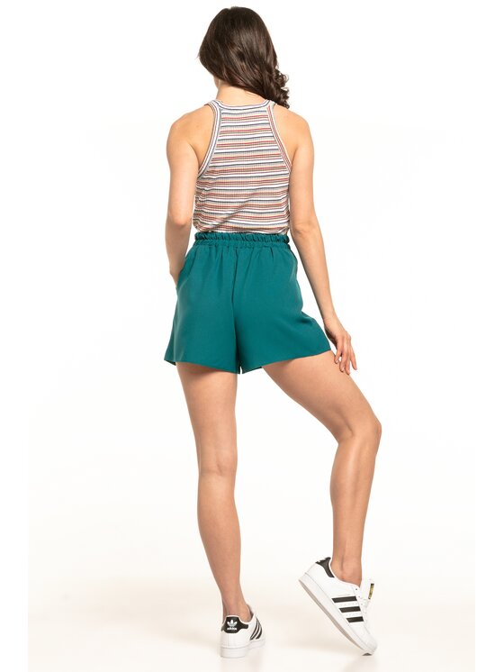 Tessita Tessita Szorty materiałowe T317 Zielony Straight Fit