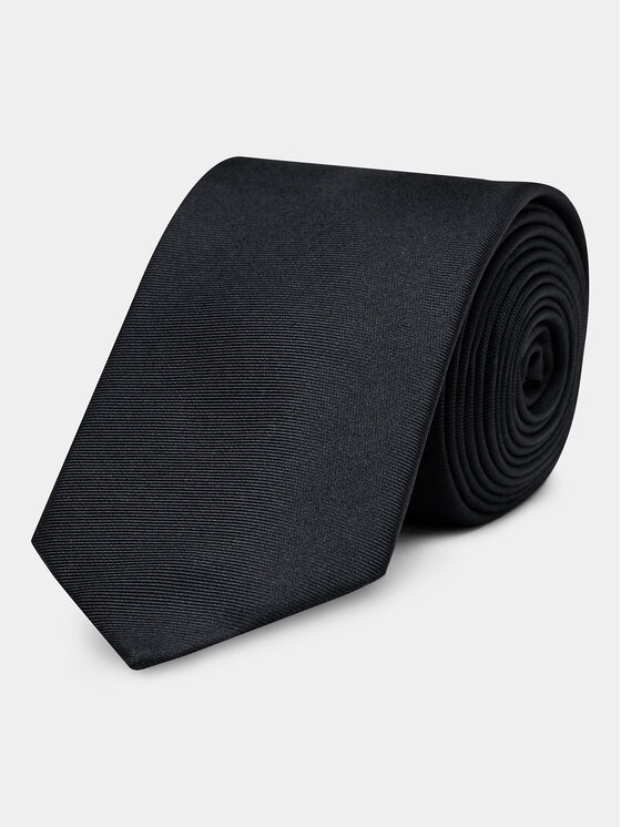 Calvin Klein Kravata Twill Solid Silk Tie K10K112320 Črna