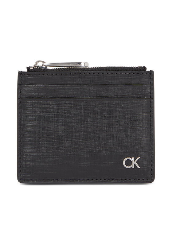 Etui pentru carduri Calvin Klein Ck Must Cardholder W/Zip K50K510885 Negru