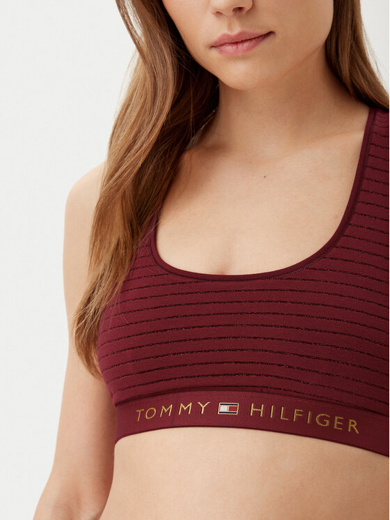 Tommy Hilfiger Tommy Hilfiger Top UW0UW05587 Tamnocrvena Slim Fit
