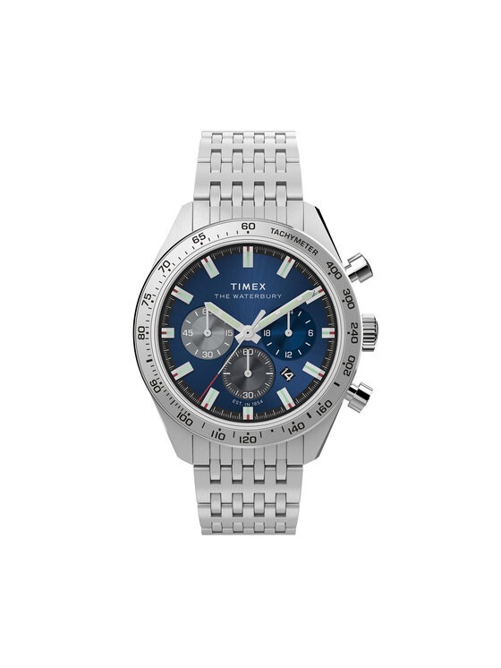 Timex Timex Zegarek TW2Y18500 Srebrny