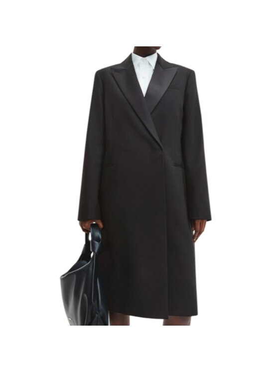 Calvin Klein Calvin Klein Kabát pro přechodné období WOOL Černá Regular Fit