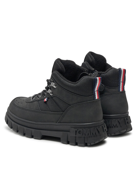 Tommy Hilfiger Tommy Hilfiger Μποτίνια Lace-Up Bootie T3X5-33707-1492 M Μαύρο