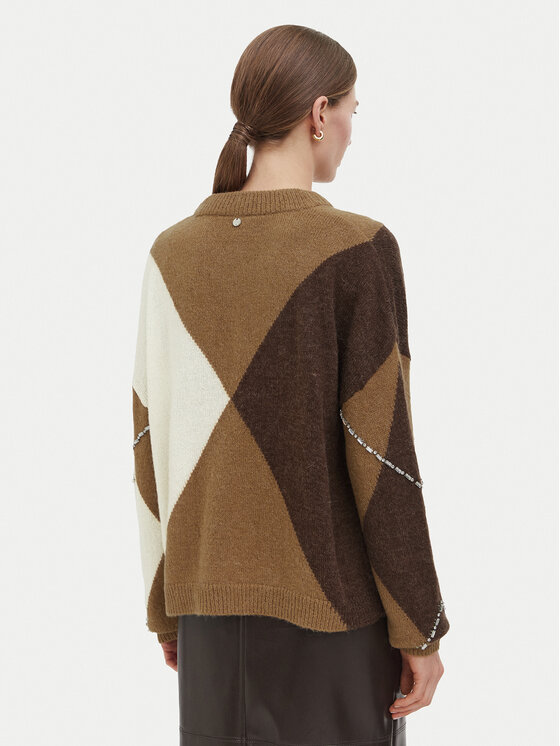 Liu Jo Liu Jo Sweter WF6184 MA15R Kremowy Regular Fit