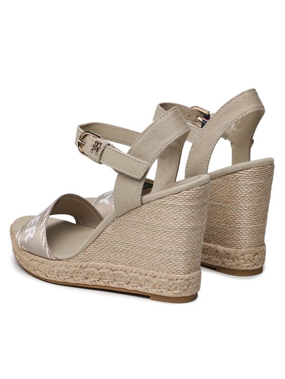 Tommy Hilfiger Tommy Hilfiger Εσπαντρίγιες Seasonal Webbing Wedge FW0FW07088 Μπεζ