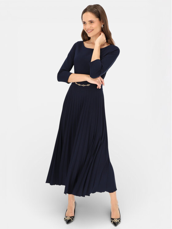 L’AF L’AF Sukienka wieczorowa Celine Granatowy Regular Fit