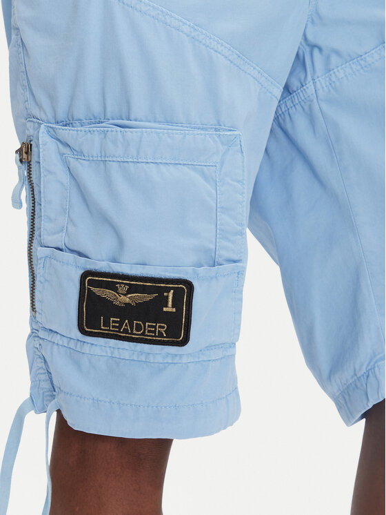Aeronautica Militare Aeronautica Militare Pantaloncini di tessuto 251BE041CT1122 Celeste Regular Fit
