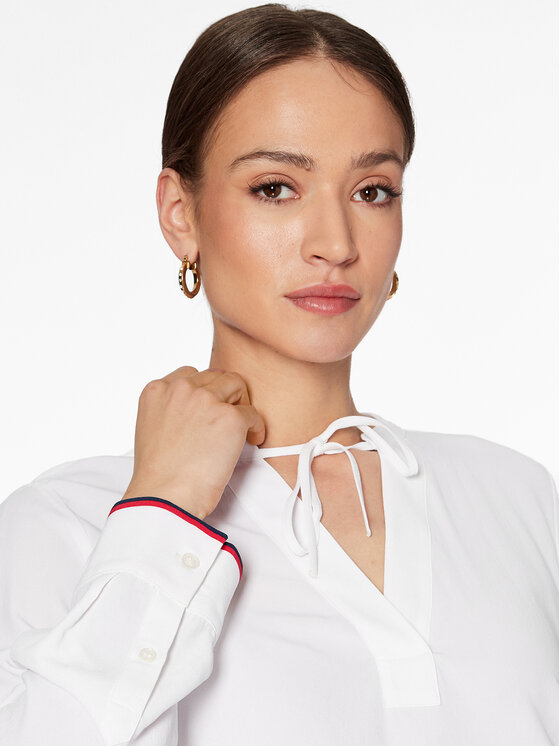 Tommy Hilfiger Tommy Hilfiger Blusa WW0WW37994 Bianco Regular Fit