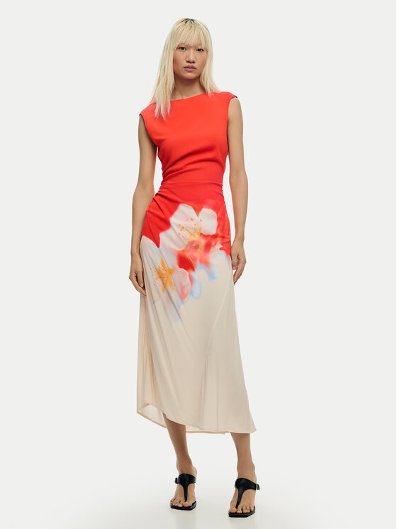 Desigual Desigual Suvekleit Lida 26SWVW18 Oranž Regular Fit