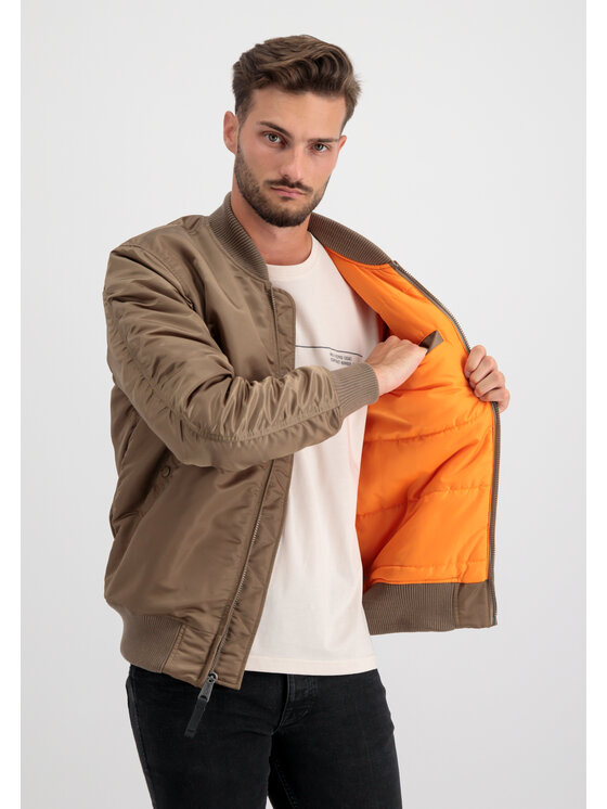 Alpha Industries Alpha Industries Kurtka bomber MA-1 VF 59 Long Vintage Fit Brązowy Slim Fit