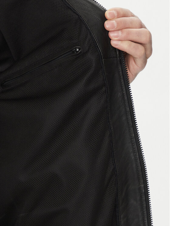 Mustang Mustang Lederjacke Matera 310-24-056 Schwarz Regular Fit