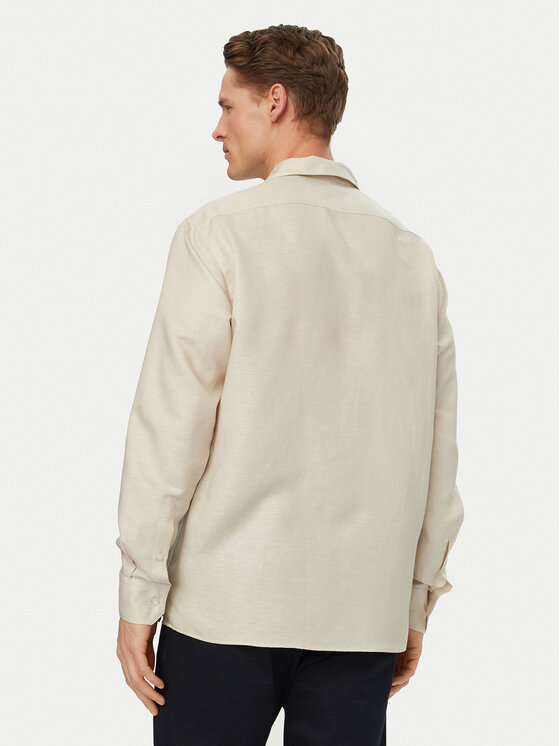 BOSS BOSS Koszula H-Joe 50561616 Beżowy jasny Regular Fit