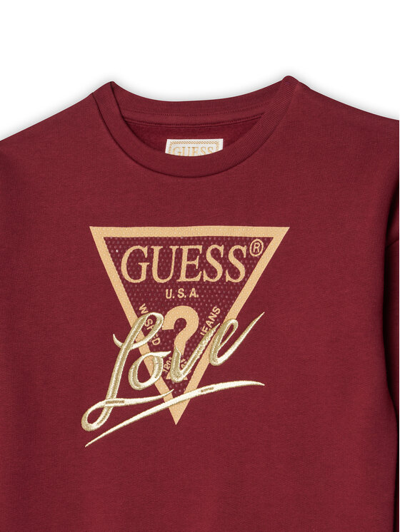 Guess Guess Bluză J5BQ04 KAV34 Roșu Relaxed Fit