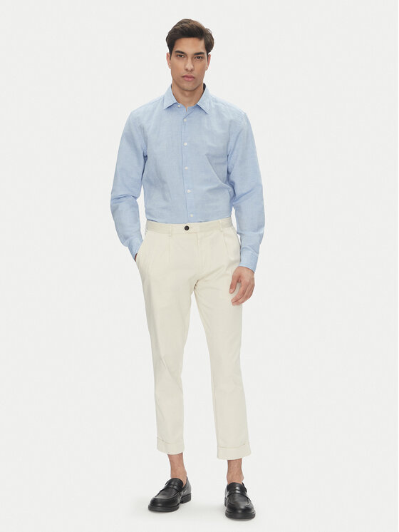 BOSS BOSS Cămașă C-Hal 50539531 Albastru celest Casual Fit