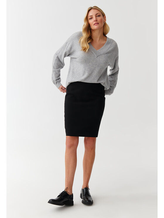 TATUUM TATUUM Spódnica midi MONO 1 Czarny Close Fit