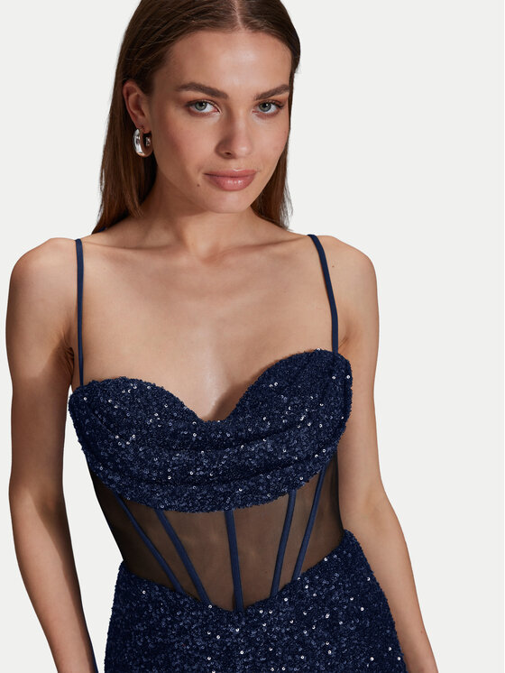 Hey Kyla Hey Kyla Rochie de seară 5AI064HK Bleumarin Regular Fit