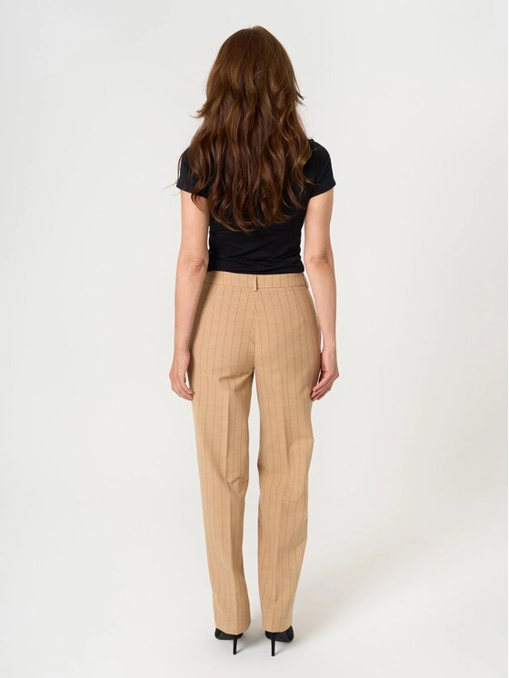 Willsoor Willsoor Spodnie materiałowe 68157 Brązowy Regular Fit