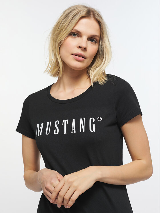 Mustang Mustang T-Shirt Alina 1013222 Czarny Regular Fit