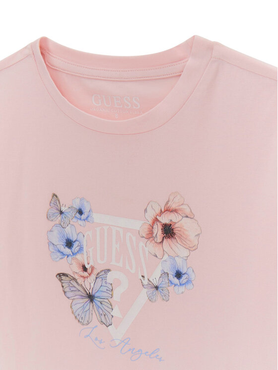 Guess Guess Tričko J6RI32 K6YW4 Ružová Regular Fit