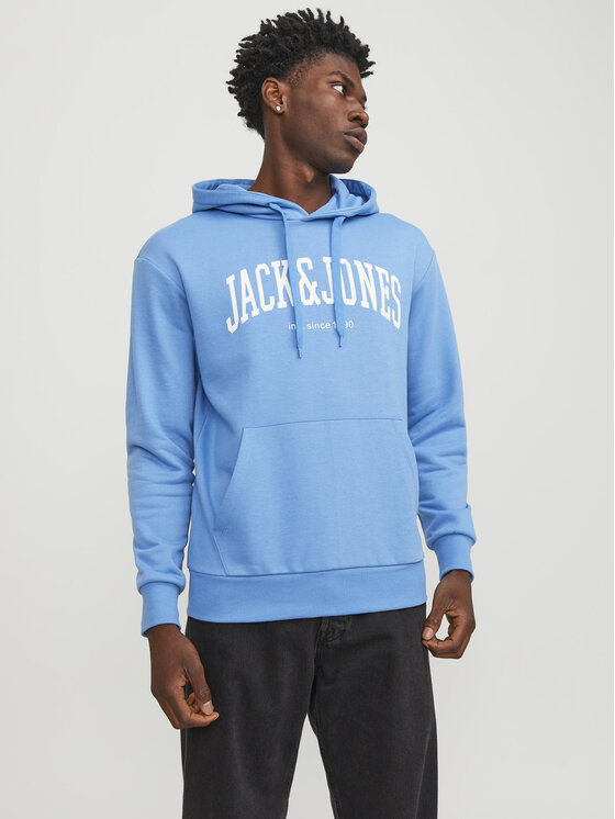 Jack&Jones Džemperis ar kapuci Josh 12236513 Zils Standard Fit