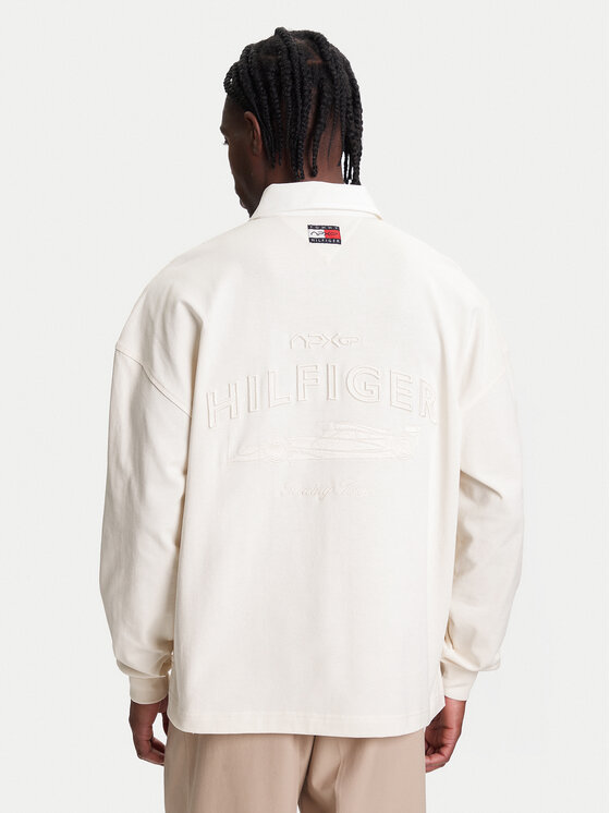 Tommy Hilfiger Tommy Hilfiger Majica dugih rukava F1 Movie Rugby MW0MW41388 Bež Regular Fit