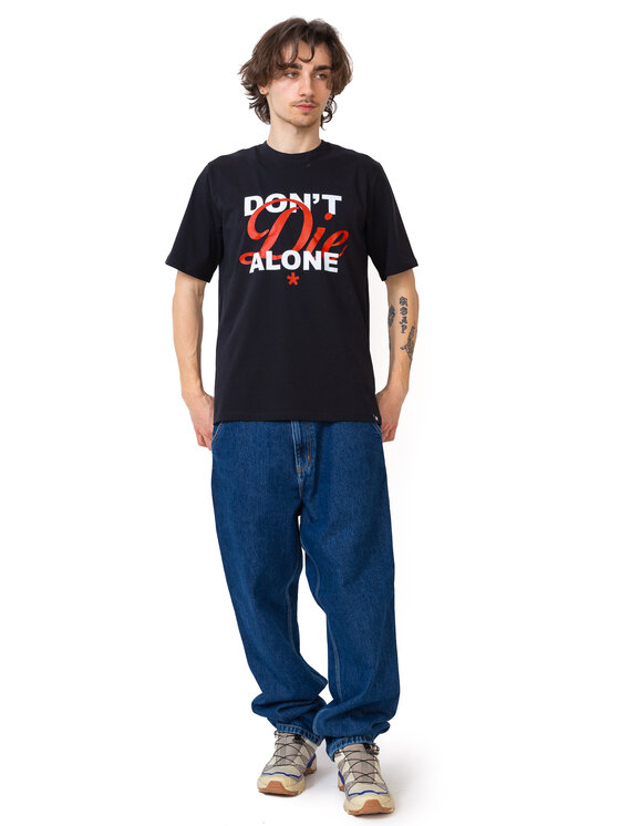 Kamuflage Kamuflage T-Shirt Don't Die Alone Czarny Comfortable Fit