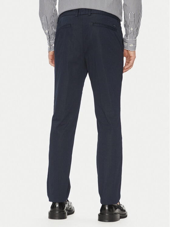 BOSS BOSS Hlače iz tkanine H-Kaiton1 50540650 Mornarsko modra Slim Fit