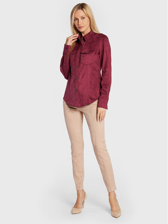 Camicia W2BH52 WE0L0 Bordeaux Regular Fit