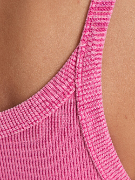 adidas adidas Ежедневна рокля Ribbed JI5750 Розов Slim Fit