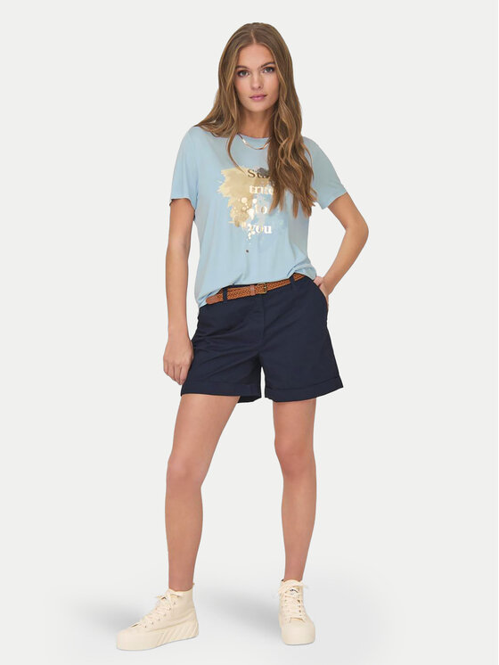 ONLY ONLY Póló 15303212 Kék Regular Fit