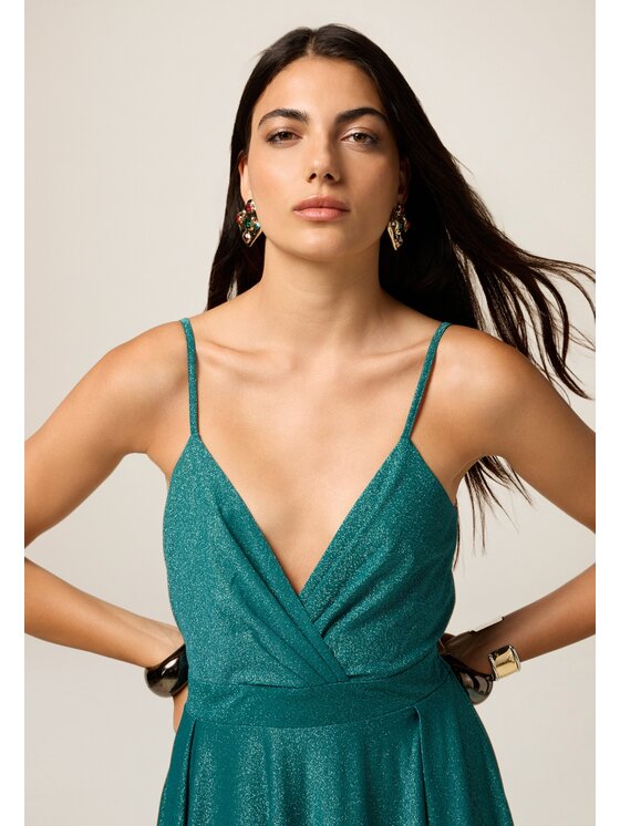 Oltre Oltre Abito da sera 7632J000838N025 Turchese A-Line Fit