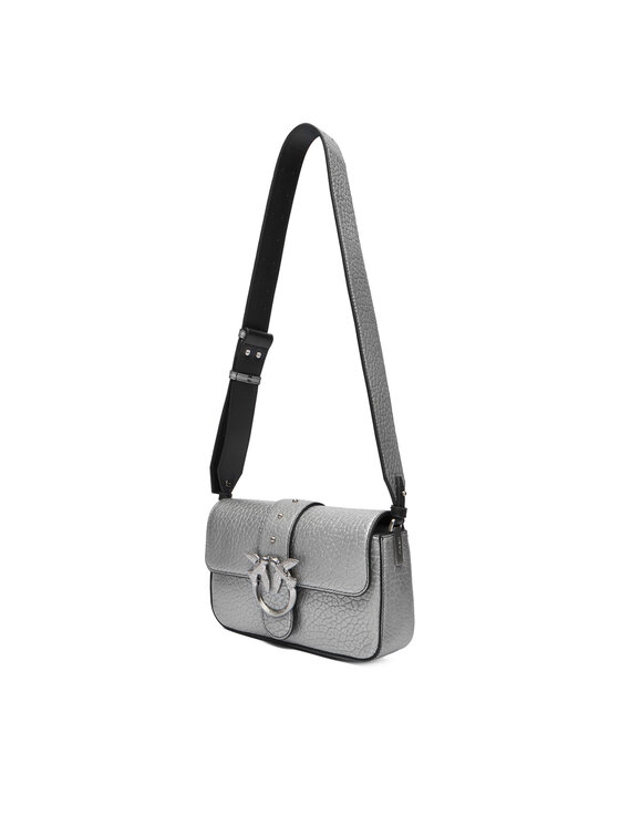 PINKO PINKO Kabelka Love One Mini Slouchy Fl AI 25-26 PLTT 104340 A2JT Strieborná