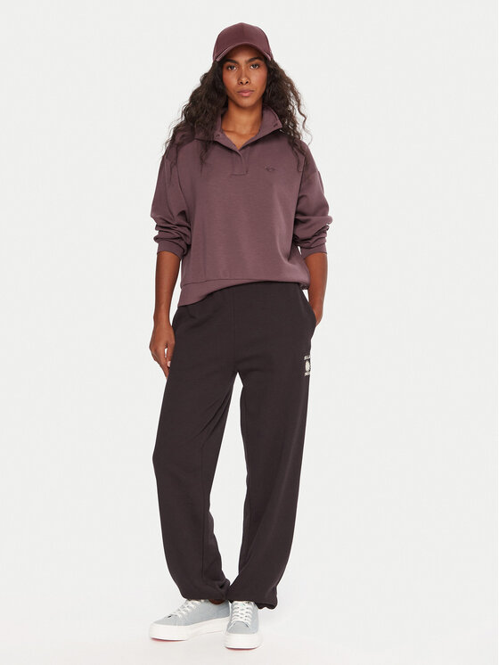 Roxy Roxy Mikina Rise & Vibe Sweet ERJFT05012 Fialová Relaxed Fit
