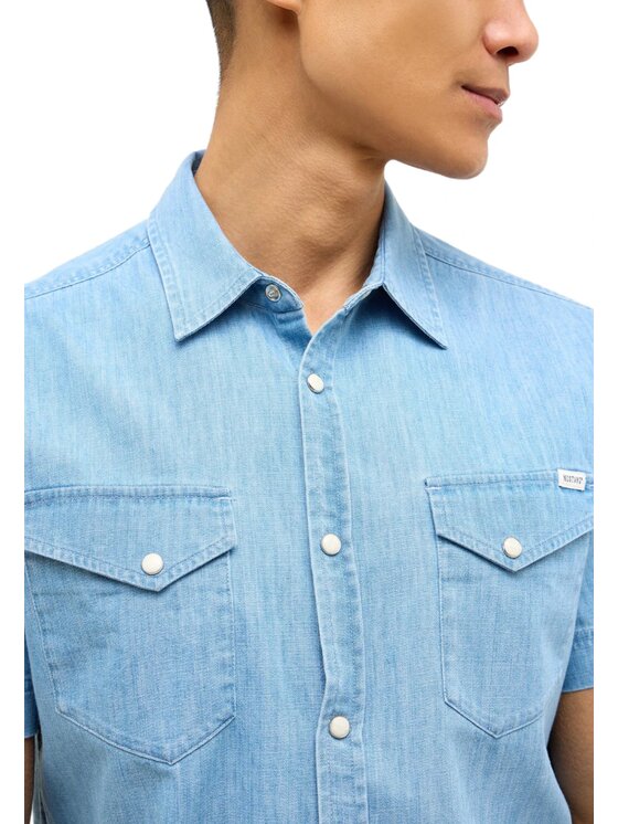 Mustang Mustang Camicia Style Eloy Blu Regular Fit