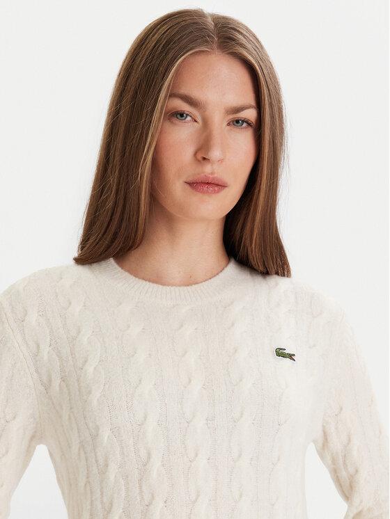 Lacoste Lacoste Džemperis AF4159 Écru Regular Fit