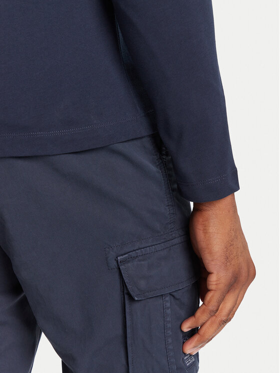 Aeronautica Militare Aeronautica Militare Majica dugih rukava 252TS2390UJ00372 Tamnoplava Regular Fit