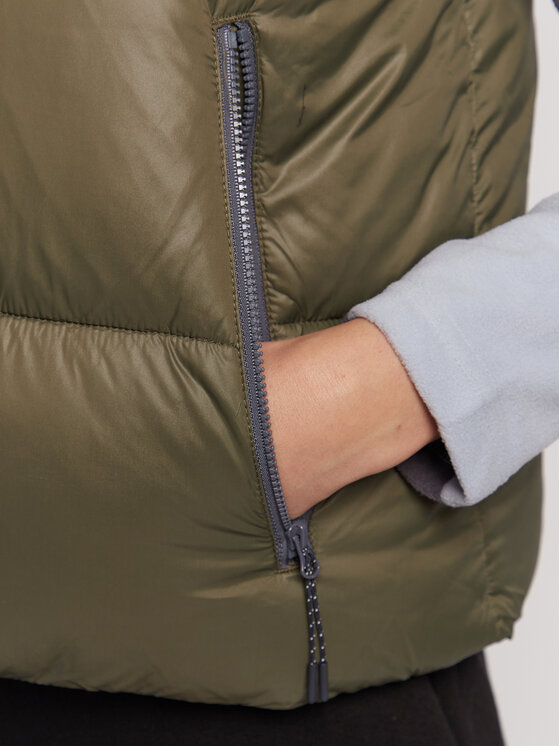 4F 4F Bezrękawnik H4Z22-KUDP004 Khaki Relaxed Fit