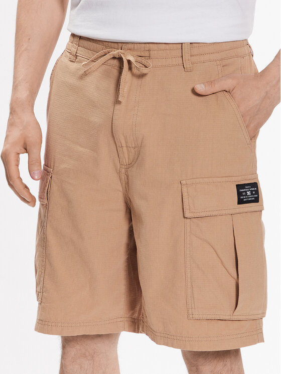 DC Bavlnené šortky Tundra ADYWS03068 Béžová Regular Fit