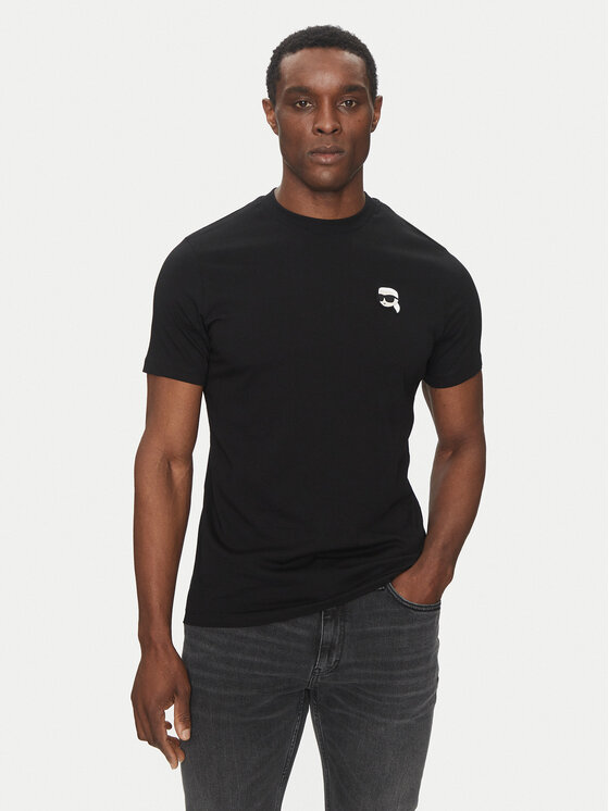KARL LAGERFELD Tričko 755710 500224 Čierna Regular Fit