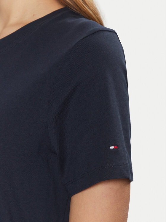 Tommy Hilfiger Tommy Hilfiger T-Shirt WW0WW43895 Granatowy Regular Fit