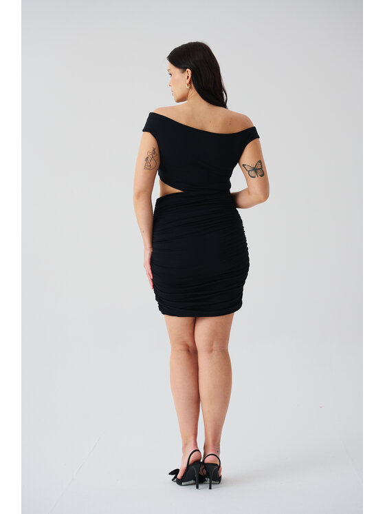 ROSE AVENUE ROSE AVENUE Sukienka elegancka SUKIENKA LILA Czarny Regular Fit