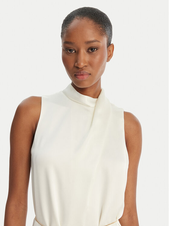 HUGO HUGO Sukienka koktajlowa Kewina-1 50566973 Écru Slim Fit