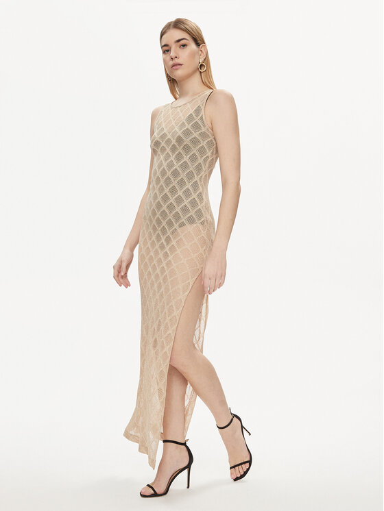 Liu Jo Liu Jo Sukienka letnia VA4002 J4666 Złoty Slim Fit